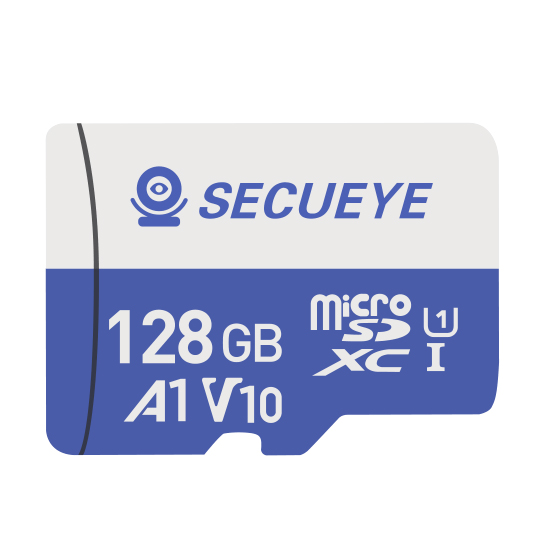 SECUEYE 128GB TF Memory Card Class 10 FAT32 High Speed Reading/Writing for Security Camera/Dash